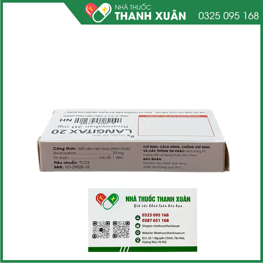 Langitax 20 mg phòng ngừa huyết khối tĩnh mạch sâu